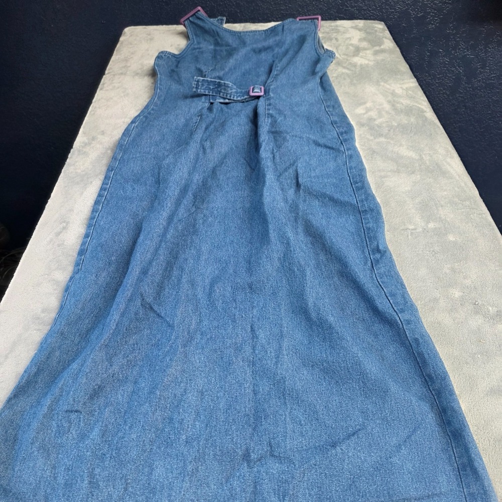 Vintage MIZZ LIZZ Women's Denim Jumper/Maxi Dress- Sz Med. - Picture 4 of 4